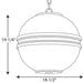 Progress Lighting Point Dume Moonrise 3 Light 19 Inch Antique Nickel Pendant Ceiling Light (P500204-081)