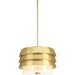 Progress Lighting Point Dume Sandbar 3 Light 15 Inch Brushed Brass Semi-Flush Convertible Ceiling Light (P350141-160)