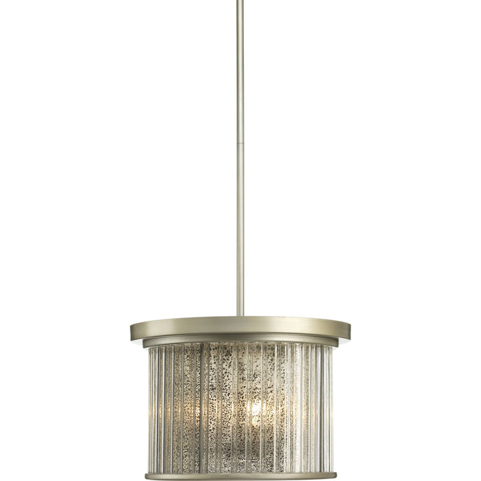 Progress Lighting Point Dume Sequit Point 3 Light 14 Inch Antique Nickel Semi-Flush Convertible Ceiling Light (P350142-081)