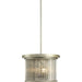Progress Lighting Point Dume Sequit Point 3 Light 14 Inch Antique Nickel Semi-Flush Convertible Ceiling Light (P350142-081)