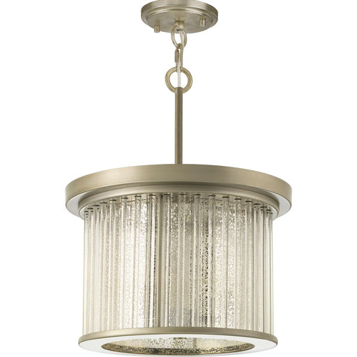 Progress Lighting Point Dume Sequit Point 3 Light 14 Inch Antique Nickel Semi-Flush Convertible Ceiling Light (P350142-081)