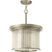 Progress Lighting Point Dume Sequit Point 3 Light 14 Inch Antique Nickel Semi-Flush Convertible Ceiling Light (P350142-081)