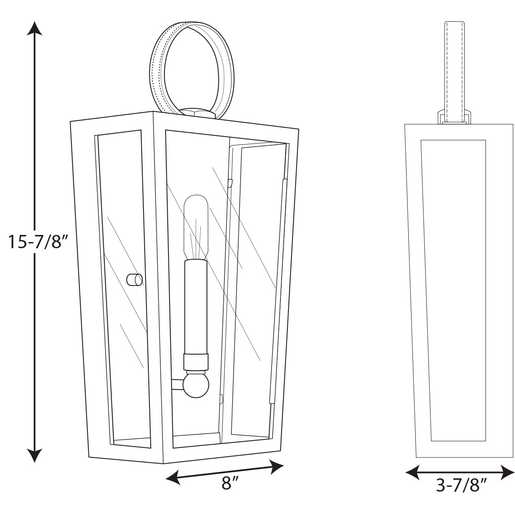 Progress Lighting Point Dume Shearwater 1 Light 8 Inch Antique Nickel Ada Wall Sconce Wall Light (P710066-081)