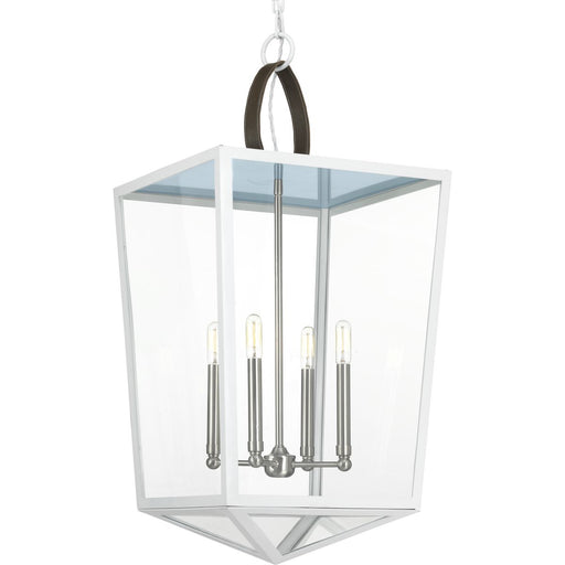 Progress Lighting Point Dume Shearwater 4 Light 16 Inch White Foyer Pendant Ceiling Light (P500196-030)