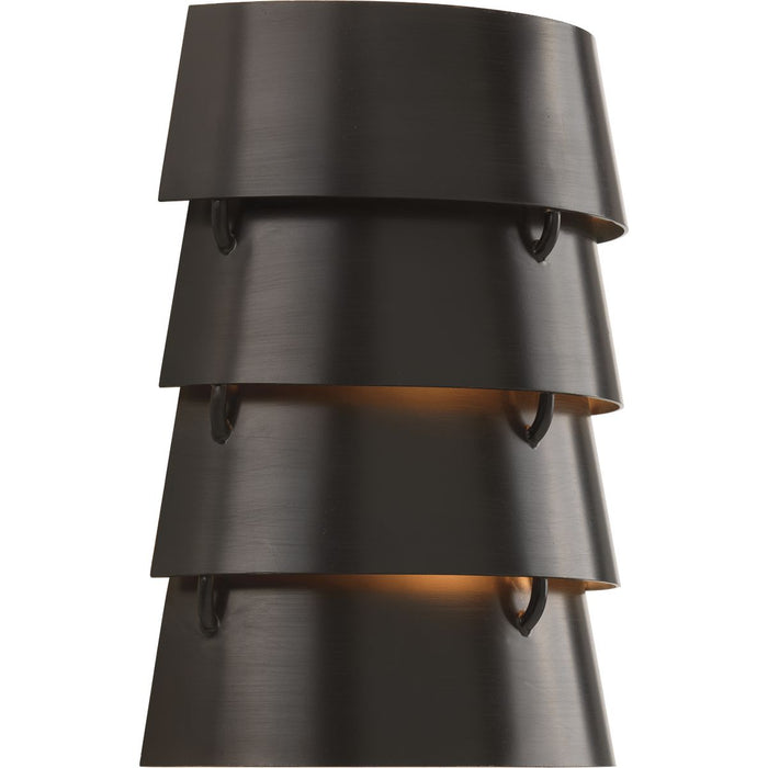 Progress Lighting Point Dume Surfrider 2 Light 9 Inch Antique Bronze Ada Wall Sconce Wall Light (P710064-020)