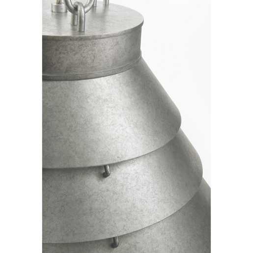 Progress Lighting Point Dume Surfrider 3 Light 25 Inch Galvanized Pendant Ceiling Light (P500200-141)
