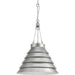 Progress Lighting Point Dume Surfrider 3 Light 25 Inch Galvanized Pendant Ceiling Light (P500200-141)