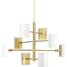 Progress Lighting Point Dume Wandermere 8 Light 40 Inch Brushed Brass Chandelier Ceiling Light (P400192-160)