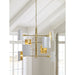 Progress Lighting Point Dume Wandermere 8 Light 40 Inch Brushed Brass Chandelier Ceiling Light (P400192-160)