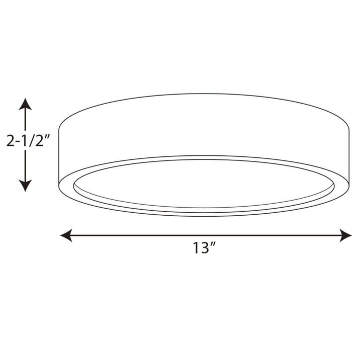 Progress Lighting Portal Collection One-Light 13 Inch LED Flush Mount 3000K (P3632-0930K9)