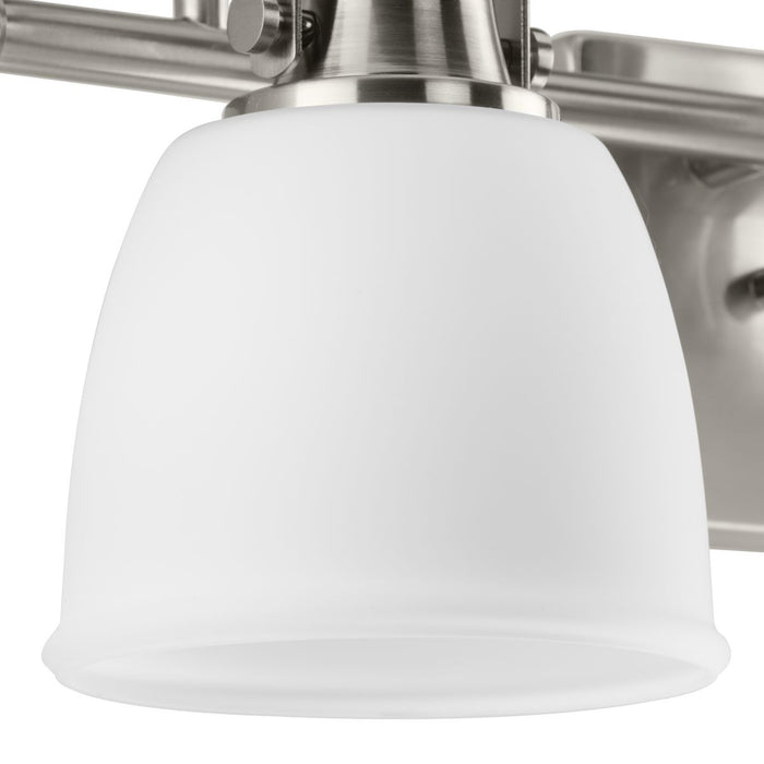 Progress Lighting Preston Collection 100W Four-Light Bath Fixture Brushed Nickel (P300429-009)