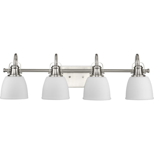 Progress Lighting Preston Collection 100W Four-Light Bath Fixture Brushed Nickel (P300429-009)