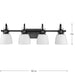 Progress Lighting Preston Collection 100W Four-Light Bath Fixture Matte Black (P300429-31M)