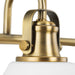 Progress Lighting Preston Collection 100W Four-Light Bath Fixture Vintage Brass (P300429-163)