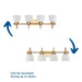 Progress Lighting Preston Collection 100W Four-Light Bath Fixture Vintage Brass (P300429-163)