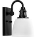 Progress Lighting Preston Collection 100W One-Light Bath Fixture Matte Black (P300426-31M)