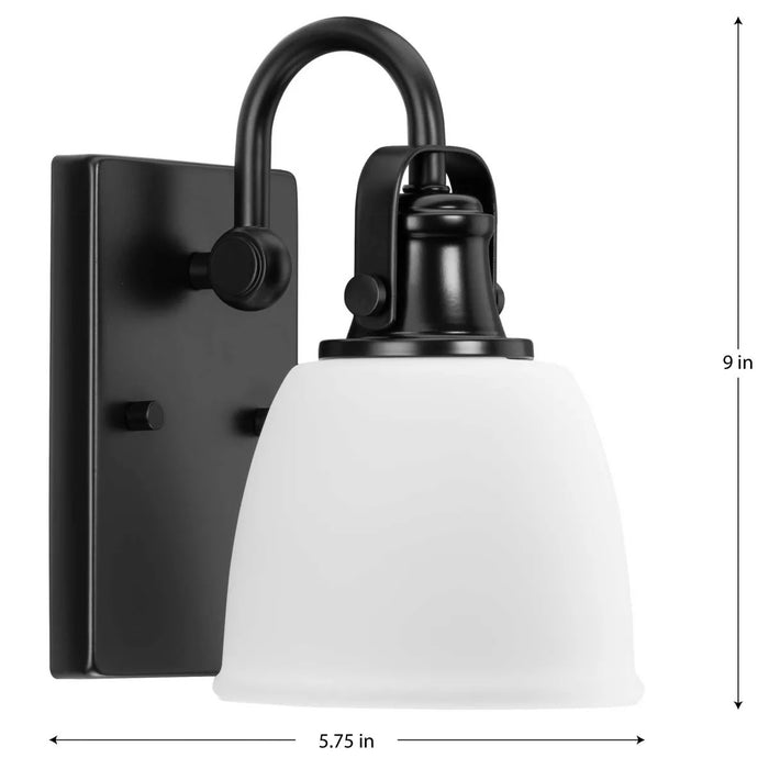 Progress Lighting Preston Collection 100W One-Light Bath Fixture Matte Black (P300426-31M)