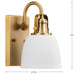 Progress Lighting Preston Collection 100W One-Light Bath Fixture Vintage Brass (P300426-163)