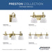 Progress Lighting Preston Collection 100W One-Light Bath Fixture Vintage Brass (P300426-163)