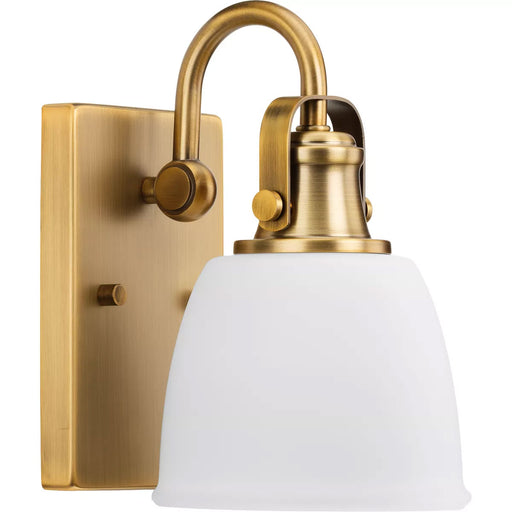 Progress Lighting Preston Collection 100W One-Light Bath Fixture Vintage Brass (P300426-163)