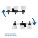 Progress Lighting Preston Collection 100W Three-Light Bath Fixture Matte Black (P300428-31M)