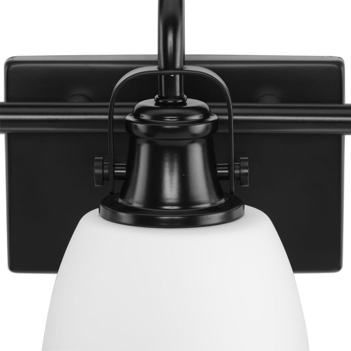 Progress Lighting Preston Collection 100W Three-Light Bath Fixture Matte Black (P300428-31M)