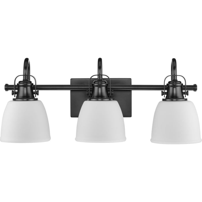 Progress Lighting Preston Collection 100W Three-Light Bath Fixture Matte Black (P300428-31M)