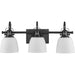 Progress Lighting Preston Collection 100W Three-Light Bath Fixture Matte Black (P300428-31M)