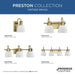 Progress Lighting Preston Collection 100W Three-Light Bath Fixture Vintage Brass (P300428-163)