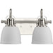 Progress Lighting Preston Collection 100W Two-Light Bath Fixture Brushed Nickel (P300427-009)