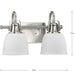 Progress Lighting Preston Collection 100W Two-Light Bath Fixture Brushed Nickel (P300427-009)