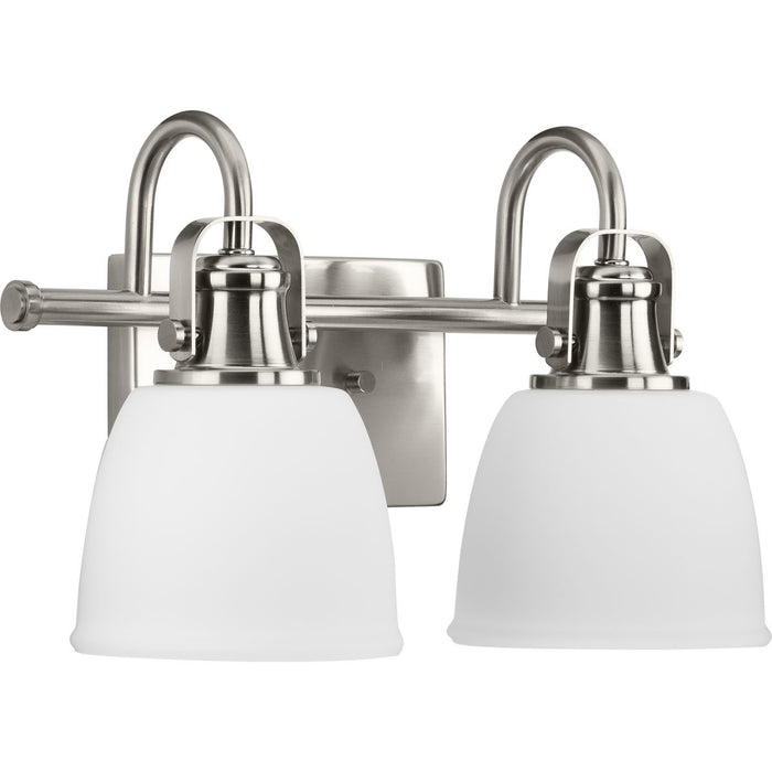 Progress Lighting Preston Collection 100W Two-Light Bath Fixture Brushed Nickel (P300427-009)