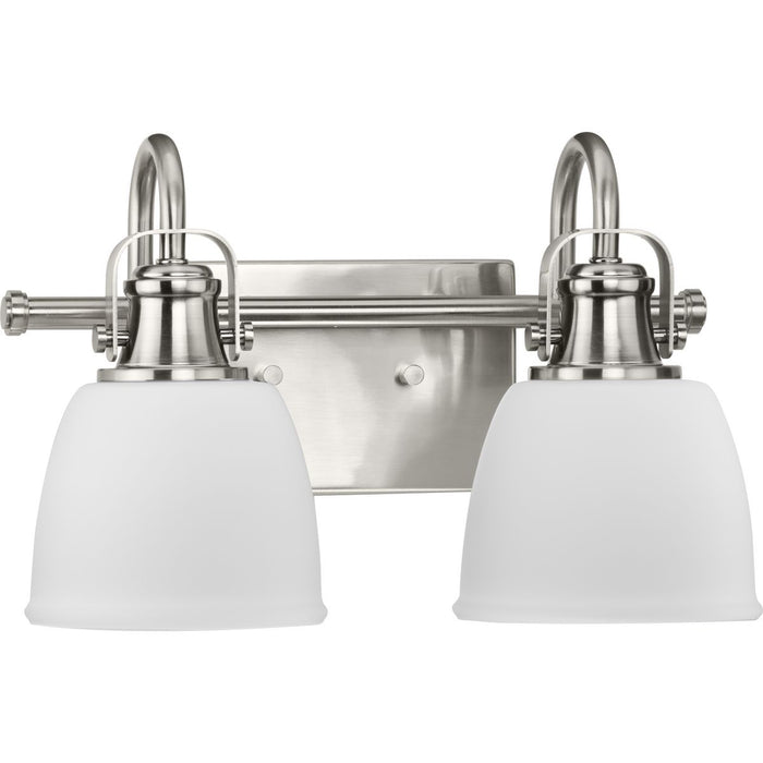 Progress Lighting Preston Collection 100W Two-Light Bath Fixture Brushed Nickel (P300427-009)