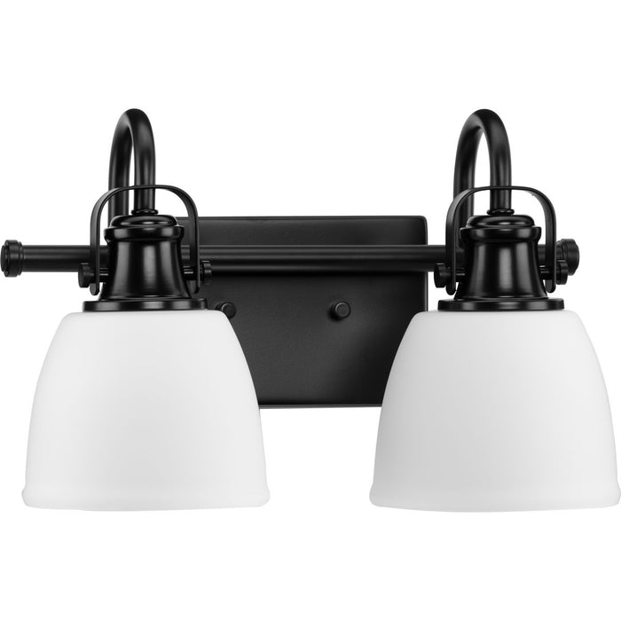 Progress Lighting Preston Collection 100W Two-Light Bath Fixture Matte Black (P300427-31M)