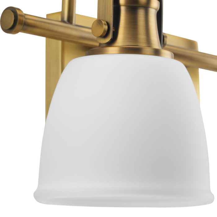 Progress Lighting Preston Collection 100W Two-Light Bath Fixture Vintage Brass (P300427-163)