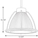 Progress Lighting Prismatic Glass Collection One-Light LED Pendant 3000K (P5143-0930K9)