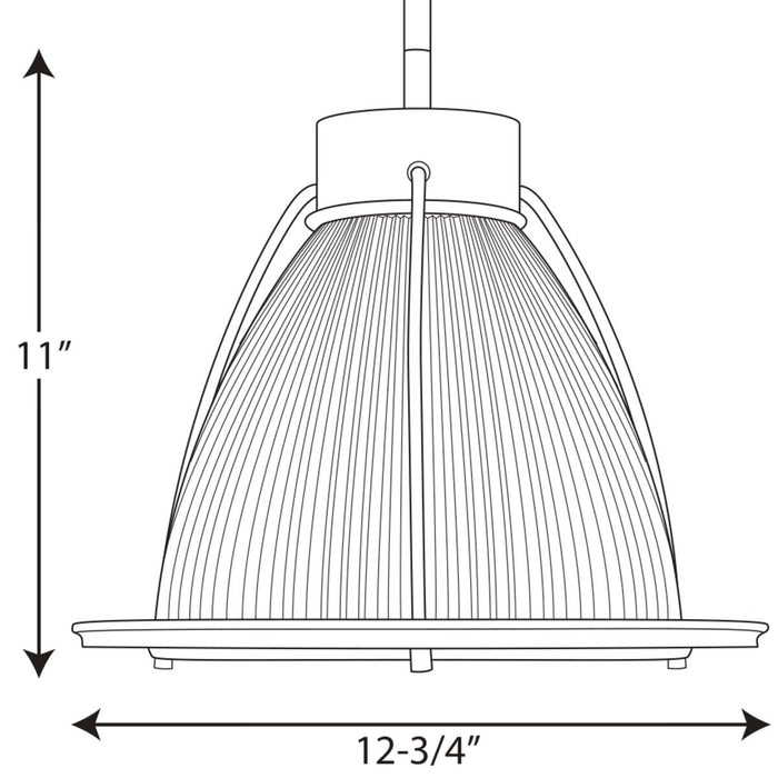 Progress Lighting Prismatic Glass One-Light 12-3/4 Inch Pendant (P5182-09)