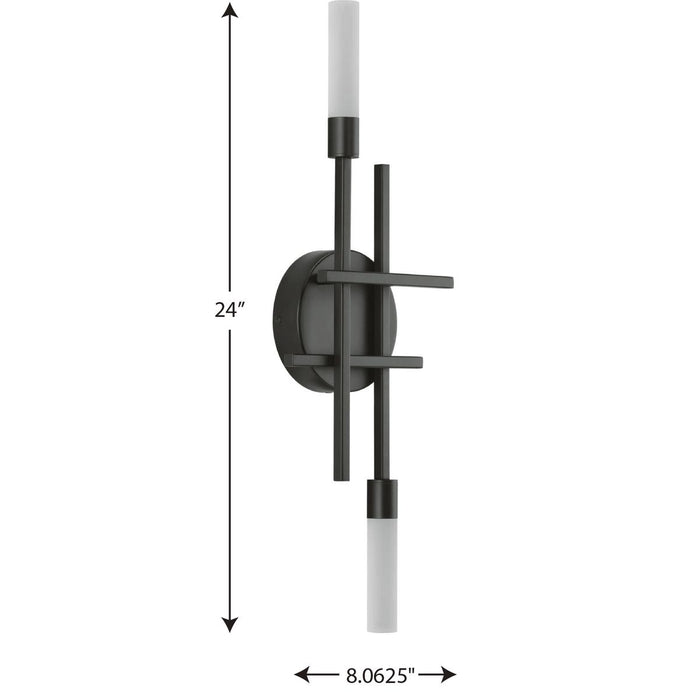 Progress Lighting Quadrant Collection 2 Light 13W LED Wall Sconce (P710103-031-30)