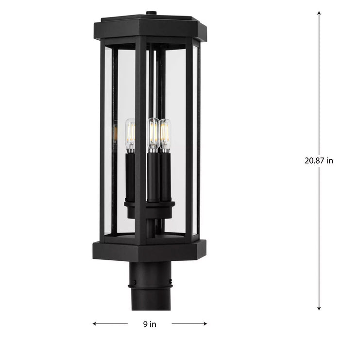 Progress Lighting Ramsey Collection 60W Three-Light Post Lantern Black (P540104-031)