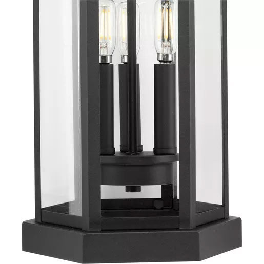 Progress Lighting Ramsey Collection 60W Three-Light Wall Lantern Black (P560339-031)