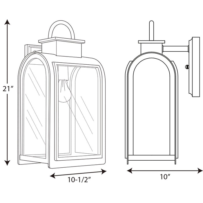 Progress Lighting Refuge Collection One-Light Large Wall Lantern (P6032-108)