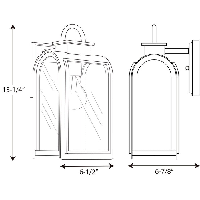 Progress Lighting Refuge Collection One-Light Small Wall Lantern (P6030-108)