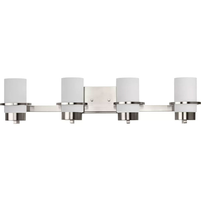 Progress Lighting Reiss Collection 100W Four-Light Bath Fixture Brushed Nickel (P300416-009)