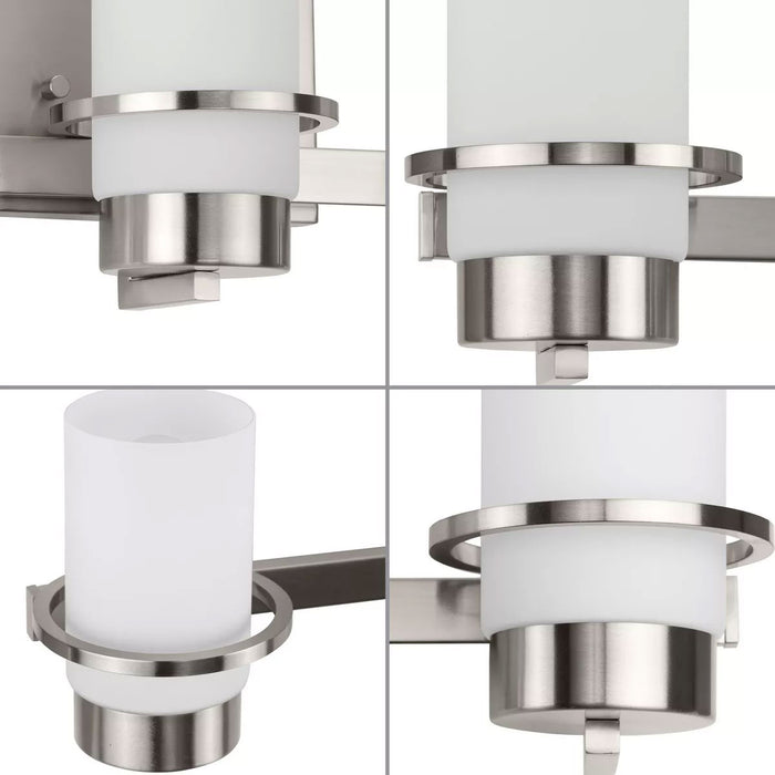 Progress Lighting Reiss Collection 100W Three-Light Bath Fixture Brushed Nickel (P300415-009)