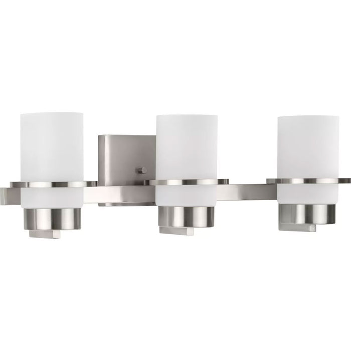 Progress Lighting Reiss Collection 100W Three-Light Bath Fixture Brushed Nickel (P300415-009)