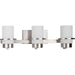 Progress Lighting Reiss Collection 100W Three-Light Bath Fixture Brushed Nickel (P300415-009)