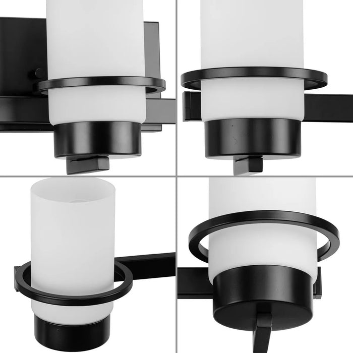 Progress Lighting Reiss Collection 100W Three-Light Bath Fixture Matte Black (P300415-31M)