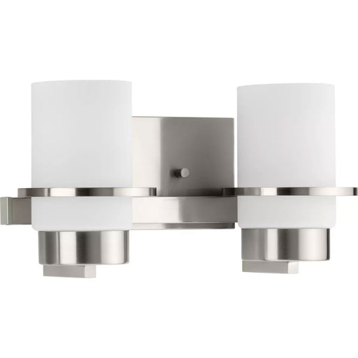 Progress Lighting Reiss Collection 100W Two-Light Bath Fixture Brushed Nickel (P300414-009)