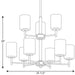 Progress Lighting Replay Collection Nine-Light Two-Tier Chandelier (P4726-104)