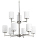 Progress Lighting Replay Collection Nine-Light Two-Tier Chandelier (P4726-104)